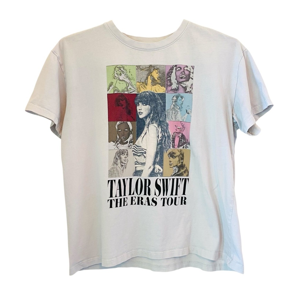 Taylor Swift The Eras Tour T-Shirt 2023 Concert‎ Graphic Tee White Unisex XL